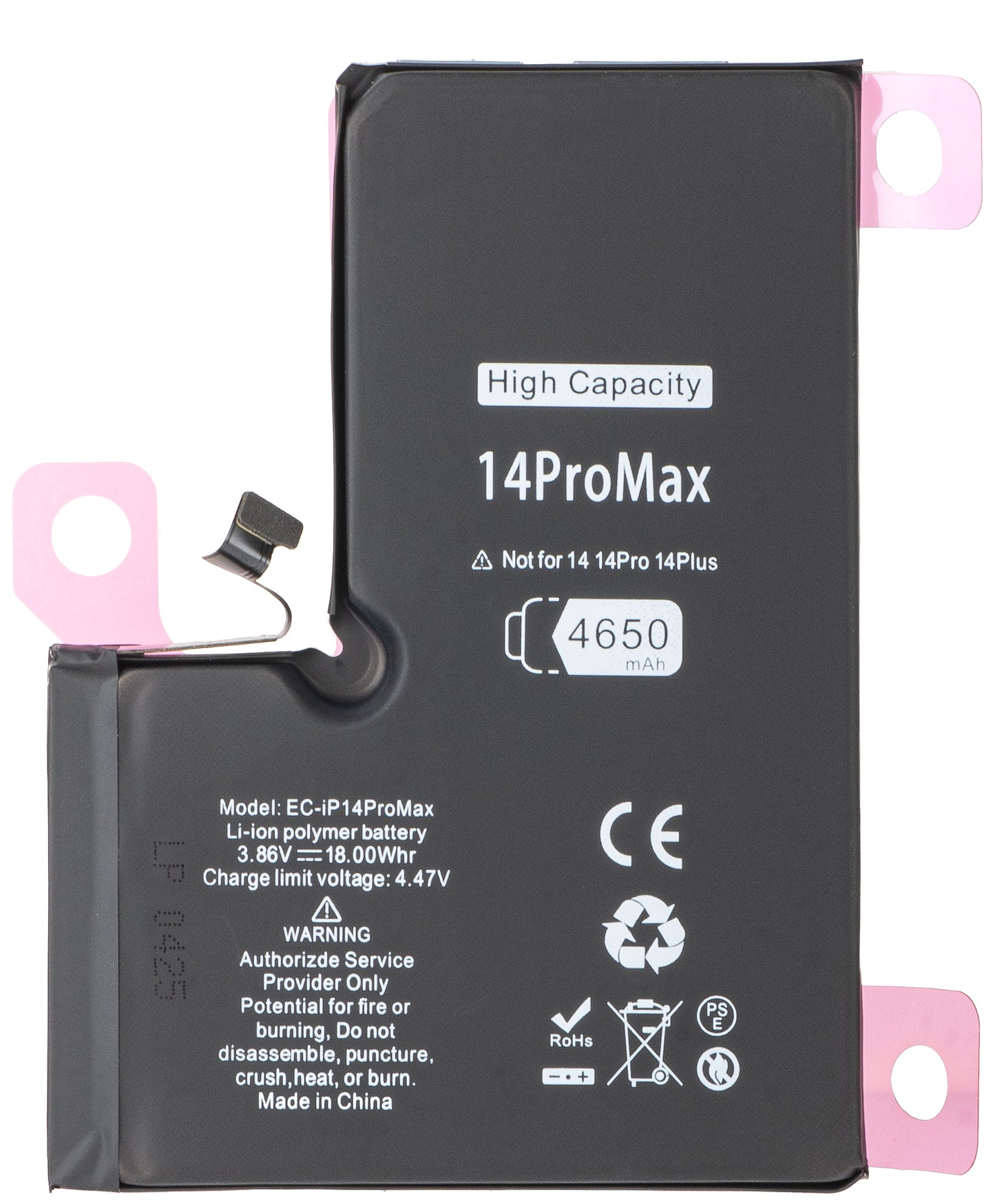 Batterie pour Apple iPhone 14 Pro Max, haute capacité