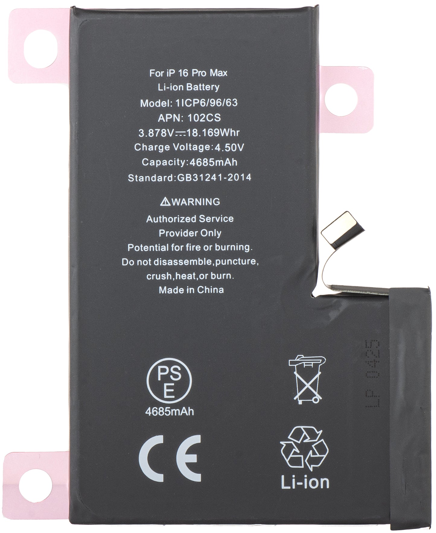 Batteria per Apple iPhone 16 Pro Max
