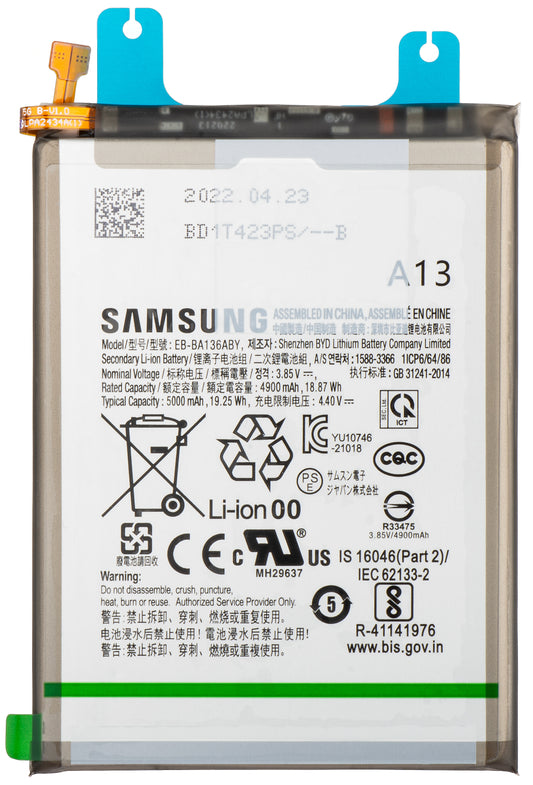 Batteria Samsung Galaxy A13 5G A136, EB-BA136ABY, Service Pack GH82-27431A