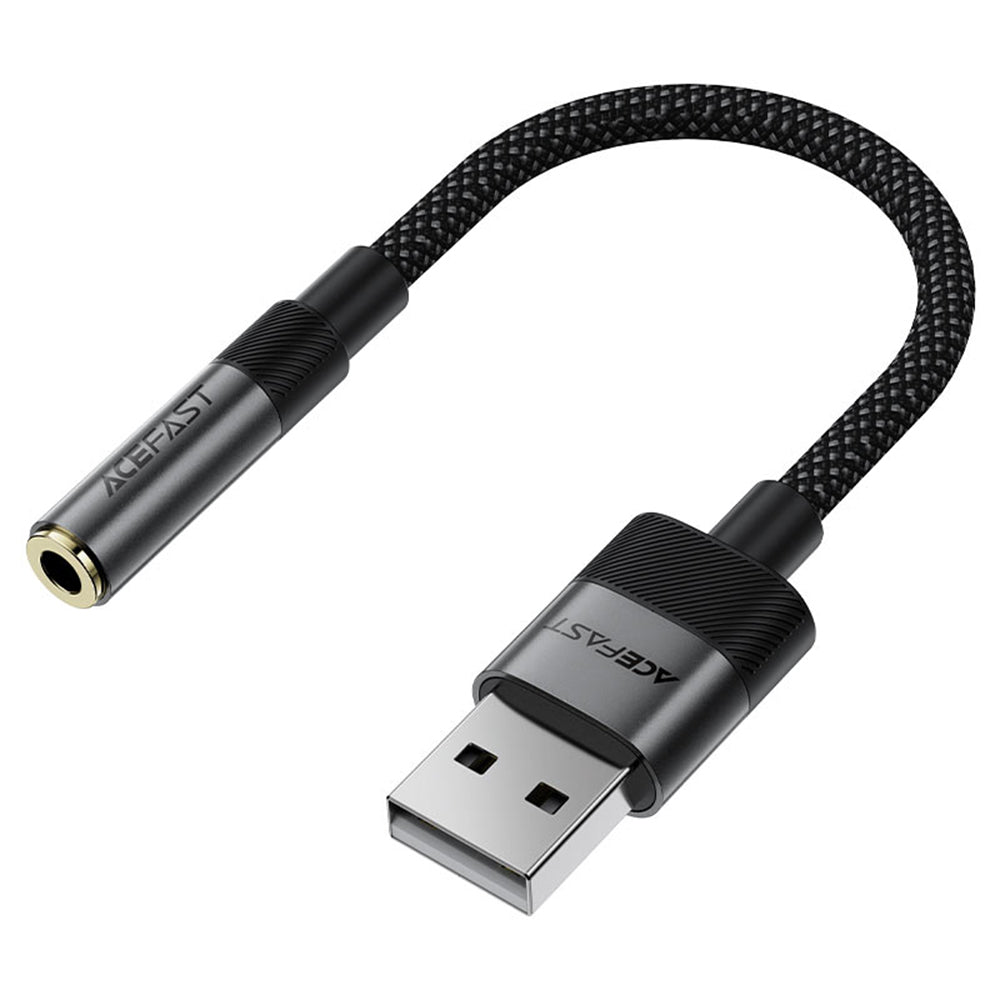 Adattatore Audio Acefast J13, USB-A - 3.5mm, Nero