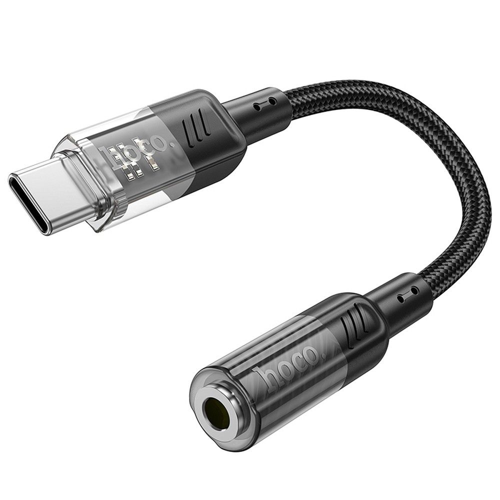 Audioadapter USB-C - 3,5mm HOCO LS37, Schwarz