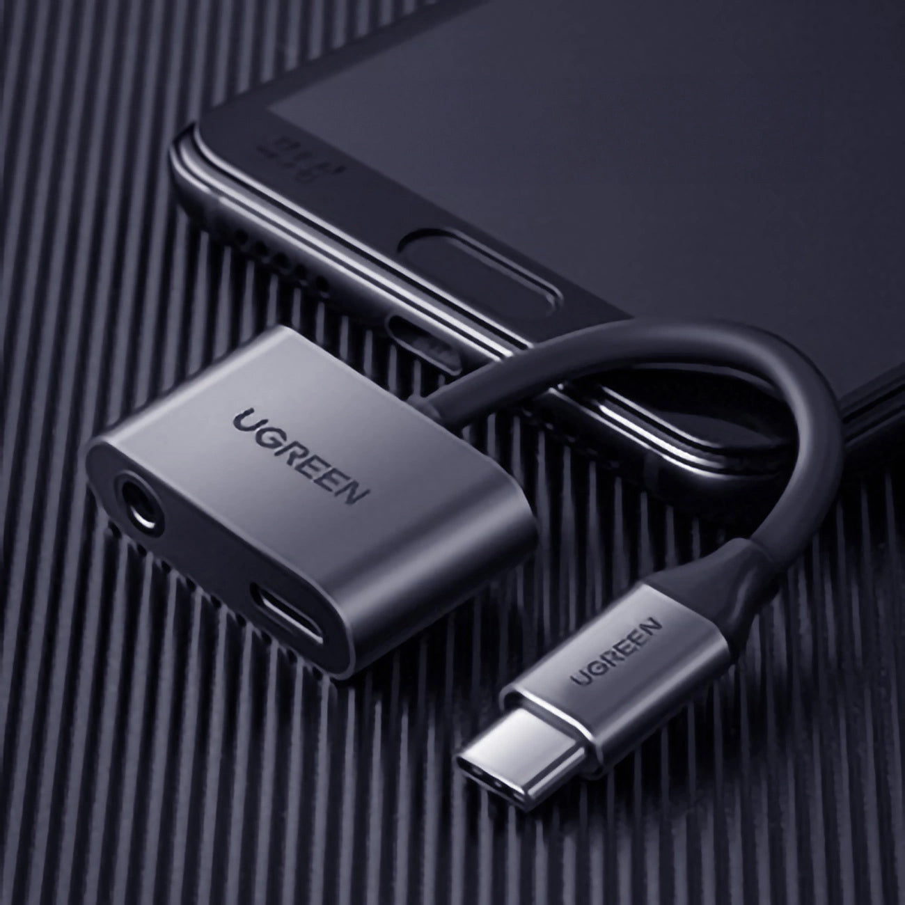 Adattatore Audio USB-C - 3.5mm / USB-C UGREEN CM193, Grigio