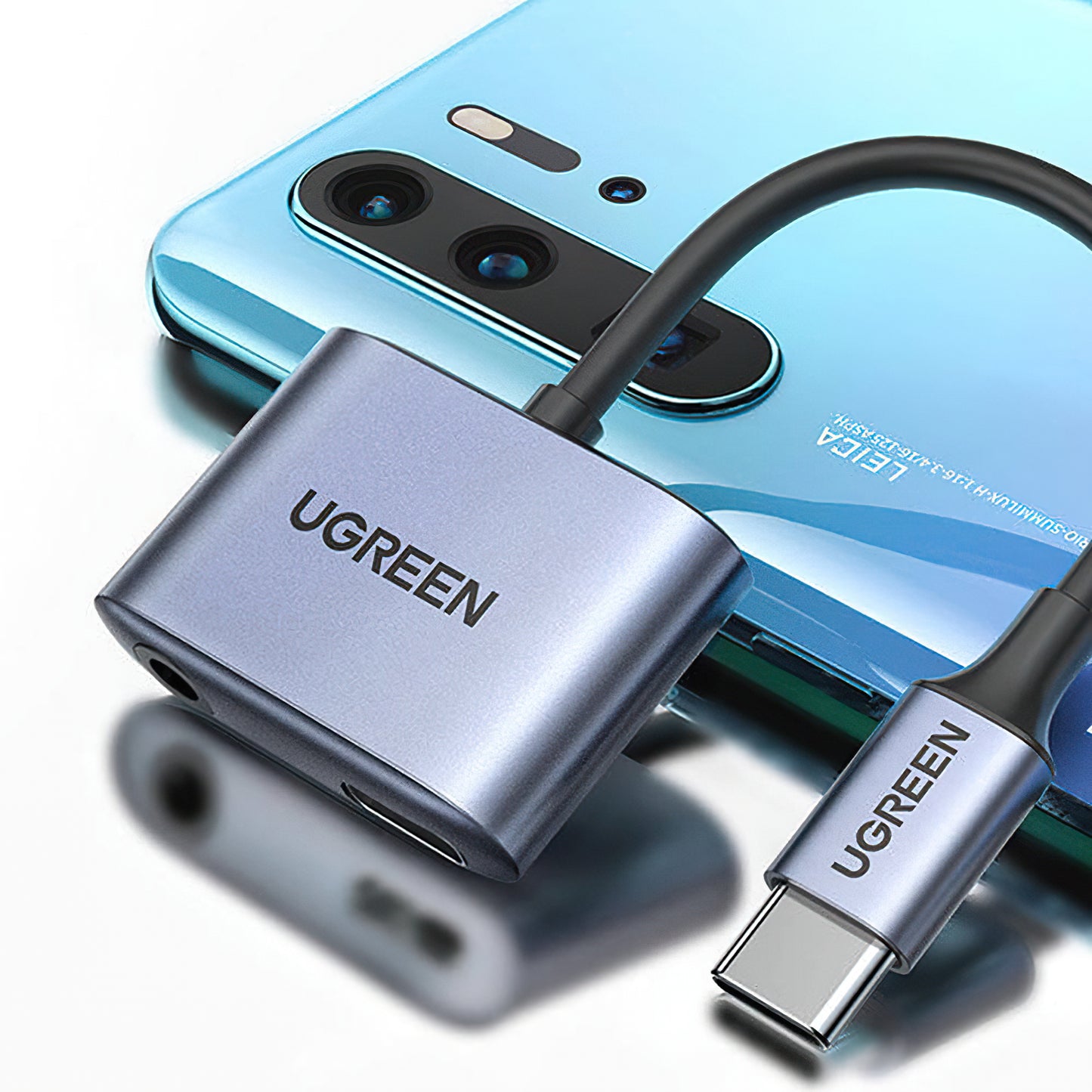 Audio-Adapter USB-C - 3.5mm / USB-C UGREEN CM231, Grau