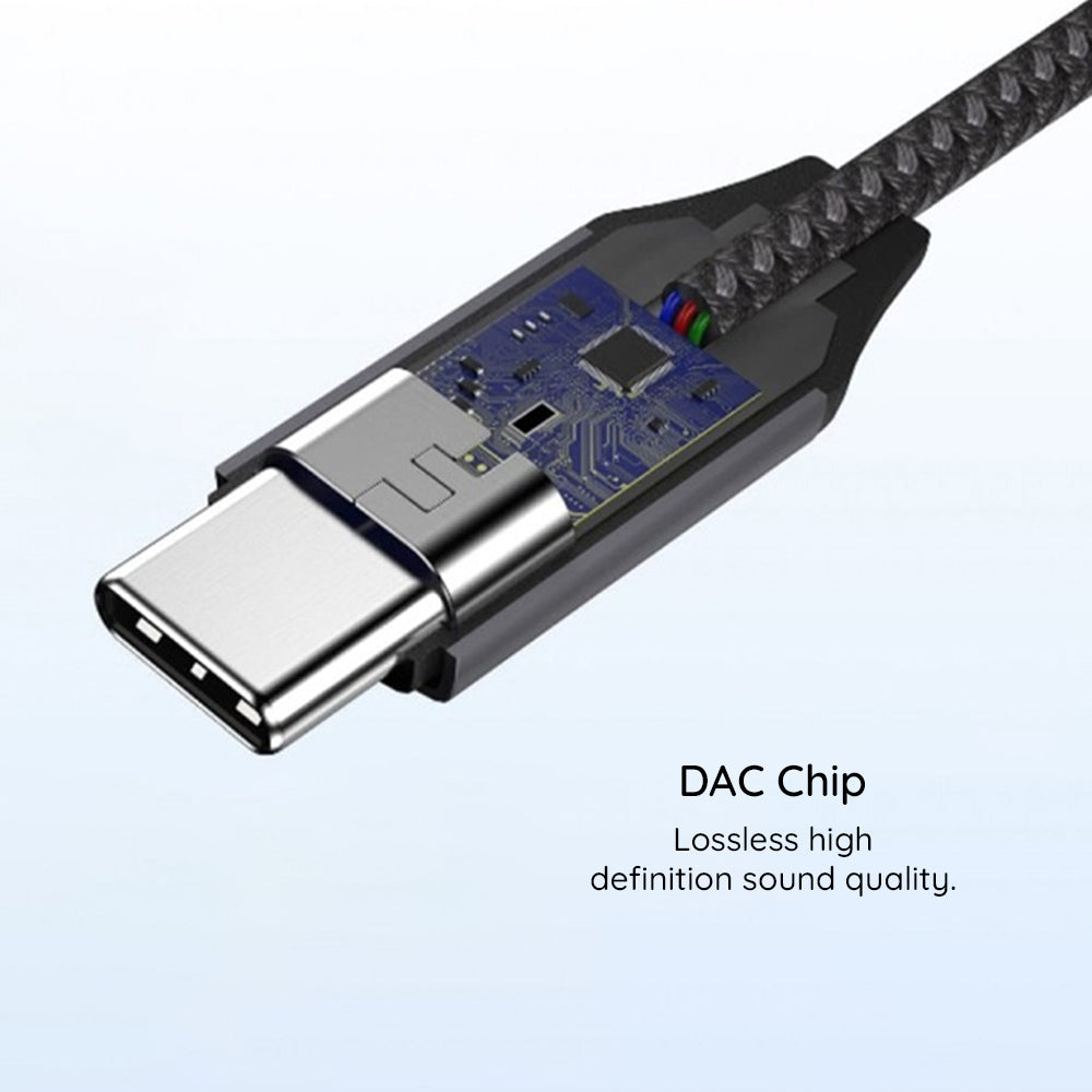 Audioadapter USB-C - 3.5mm Techsuit AC8 MusicDox, Grau