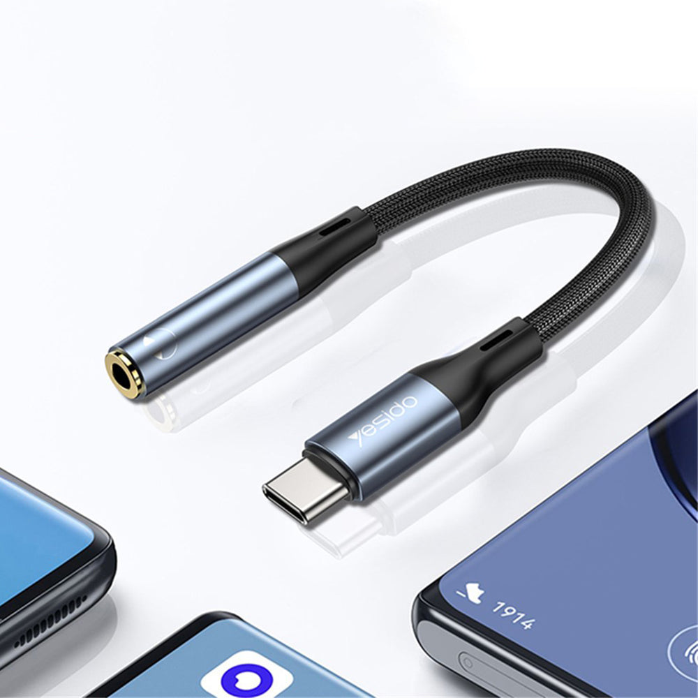 Adattatore Audio USB-C - 3.5mm Yesido YAU38, Nero
