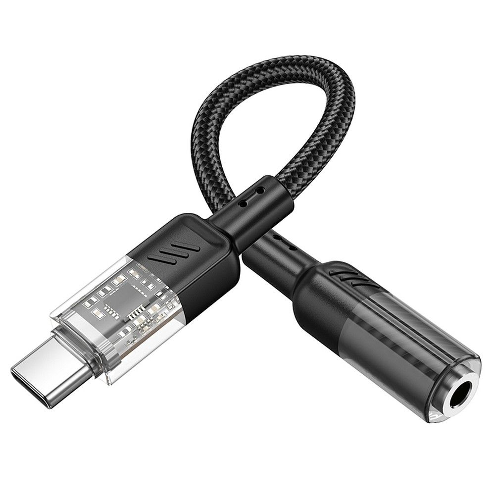 Audioadapter USB-C - 3,5mm HOCO LS37, Schwarz