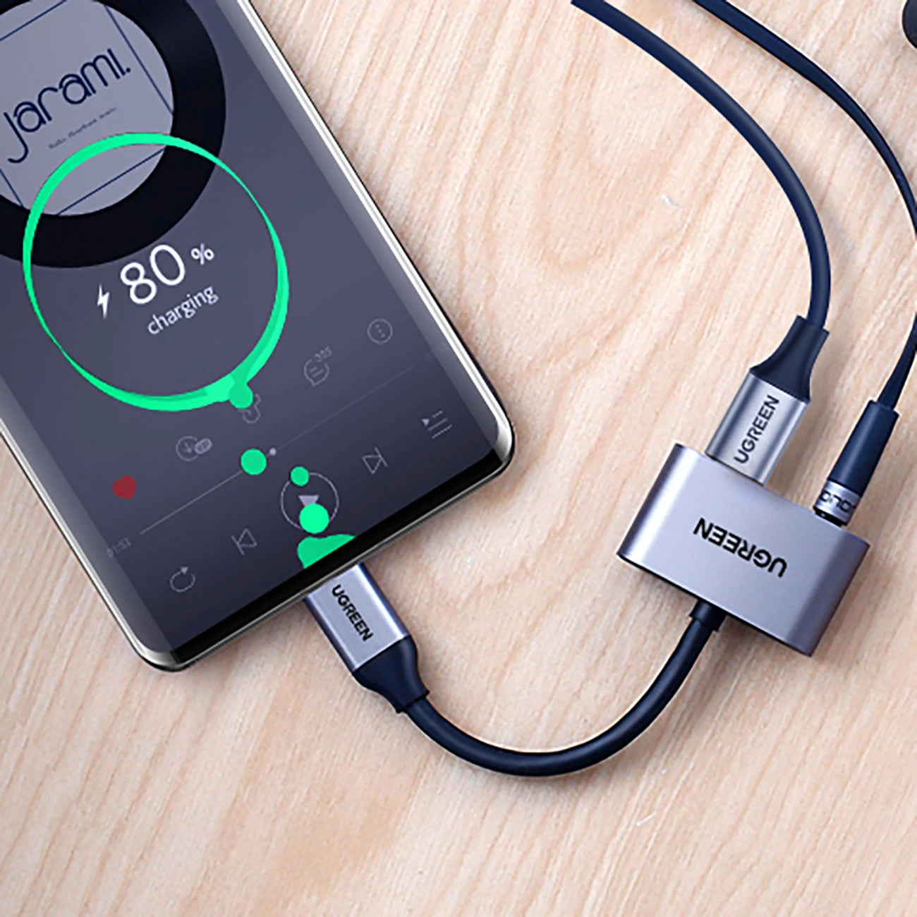 Adattatore Audio USB-C - 3.5mm / USB-C UGREEN CM193, Grigio