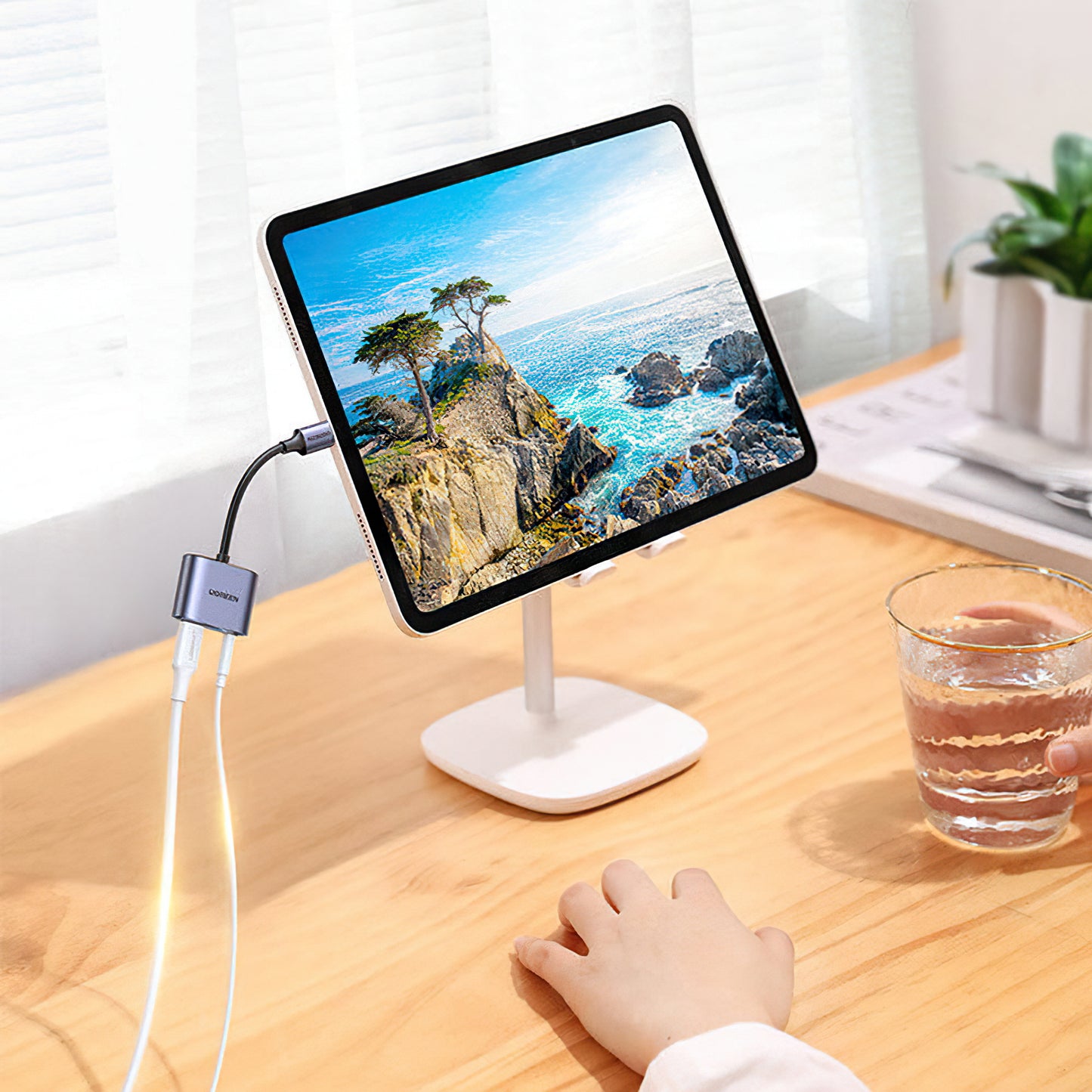 Audio-Adapter USB-C - 3.5mm / USB-C UGREEN CM231, Grau