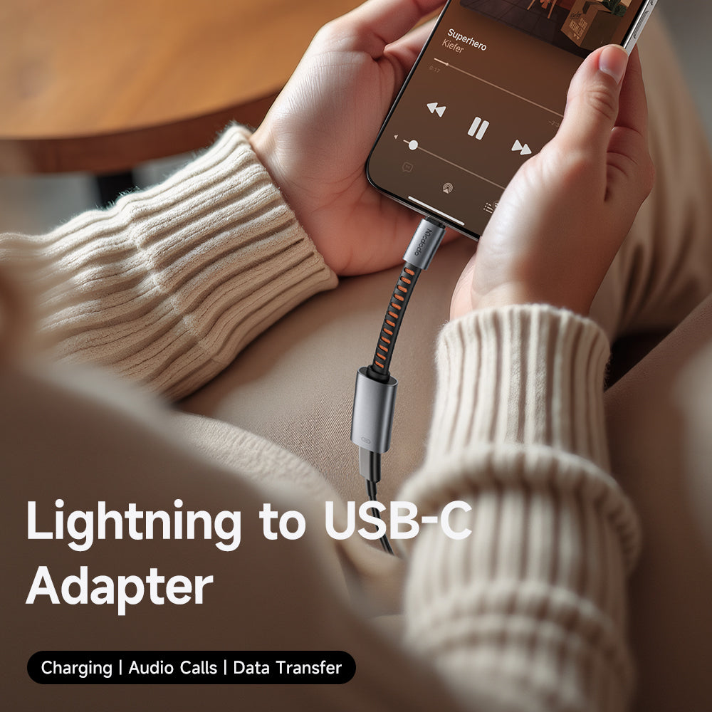 Adattatore Audio USB-C - Lightning McDodo CA-4870, Grigio
