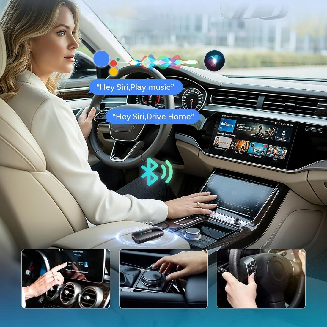Wireless Carplay / Android Auto Adapter Ottocast Play2Video Ultra für Apple iPhone / Android Series CA515-T