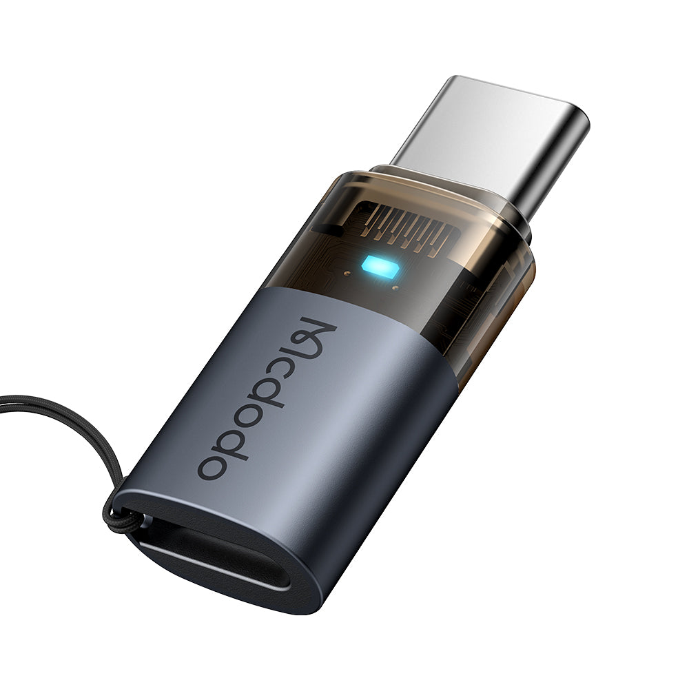 Daten- und Ladeadapter Lightning - USB-C McDodo OT-7610, Schwarz