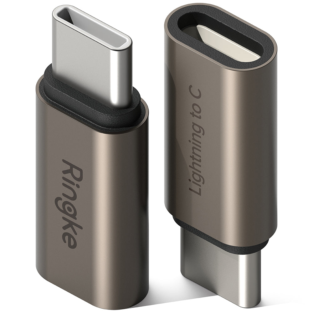 Adaptateur de Données et de Charge Lightning - USB-C Ringke, Marron, Lot de 2 pièces