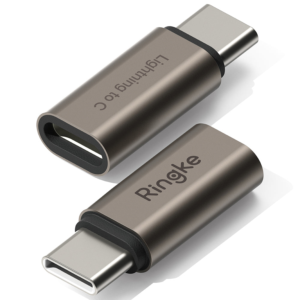 Adaptateur de Données et de Charge Lightning - USB-C Ringke, Marron, Lot de 2 pièces