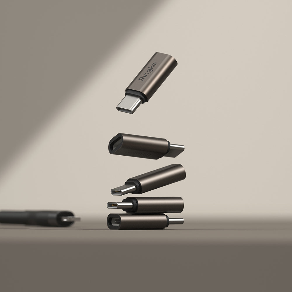 Adaptateur de Données et de Charge Lightning - USB-C Ringke, Marron, Lot de 2 pièces