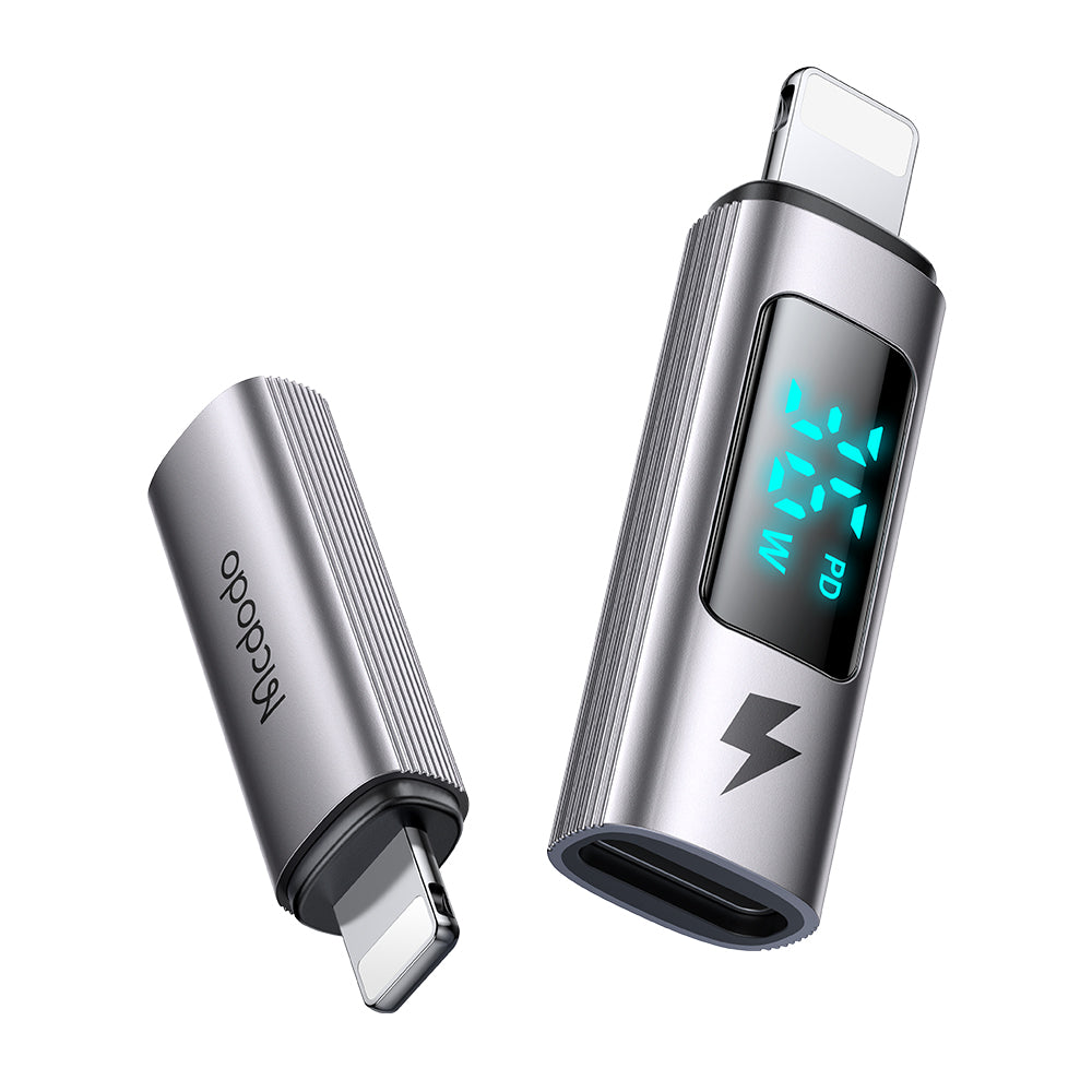 Adaptateur de Données et de Chargement USB-C - Lightning McDodo OT-6100 Wales Display, Noir