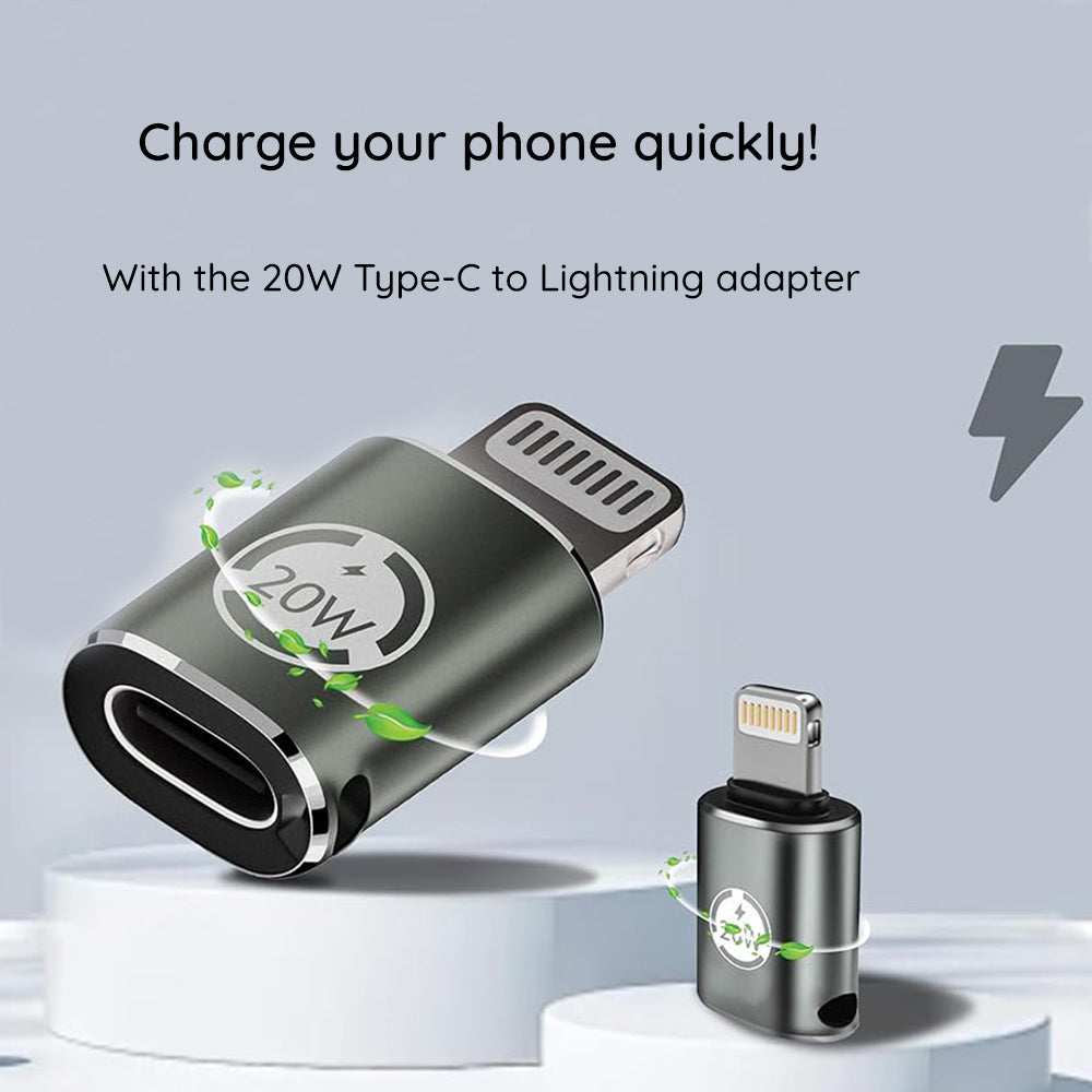 Adattatore Dati e Ricarica USB-C - Lightning Techsuit A11 TitanCoreX, Grigio
