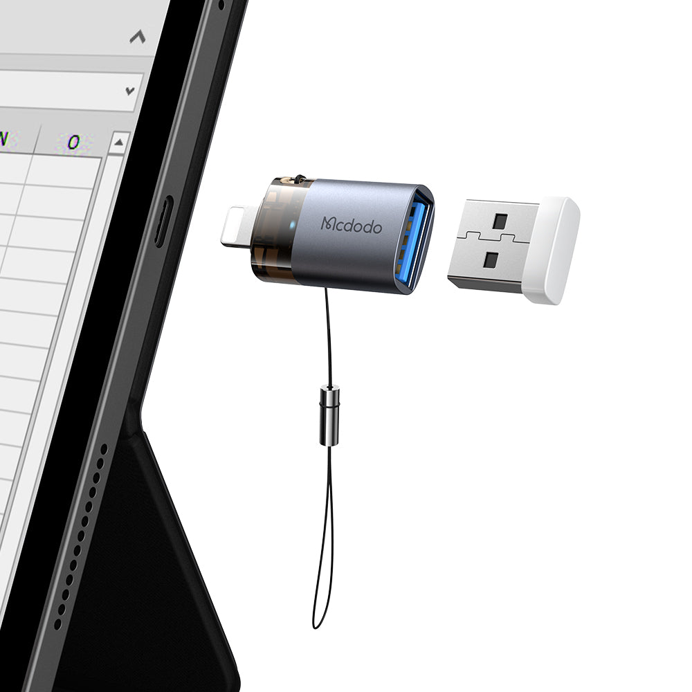 OTG Lightning - USB-A McDodo OT-7390 Adapter, Schwarz