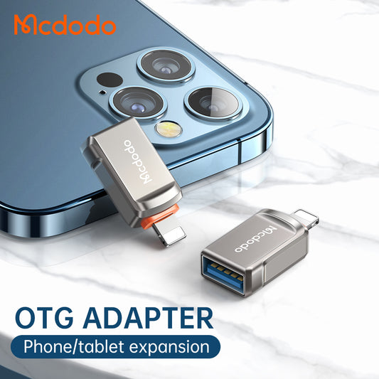 Adattatore OTG Lightning - USB-A McDodo OT-8600, Grigio