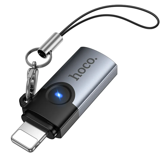 Adaptateur de données et de charge USB-C - Lightning HOCO UA46A, Gris
