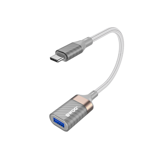 OTG USB-C - USB-A Adapter BWOO BZ69, Grau