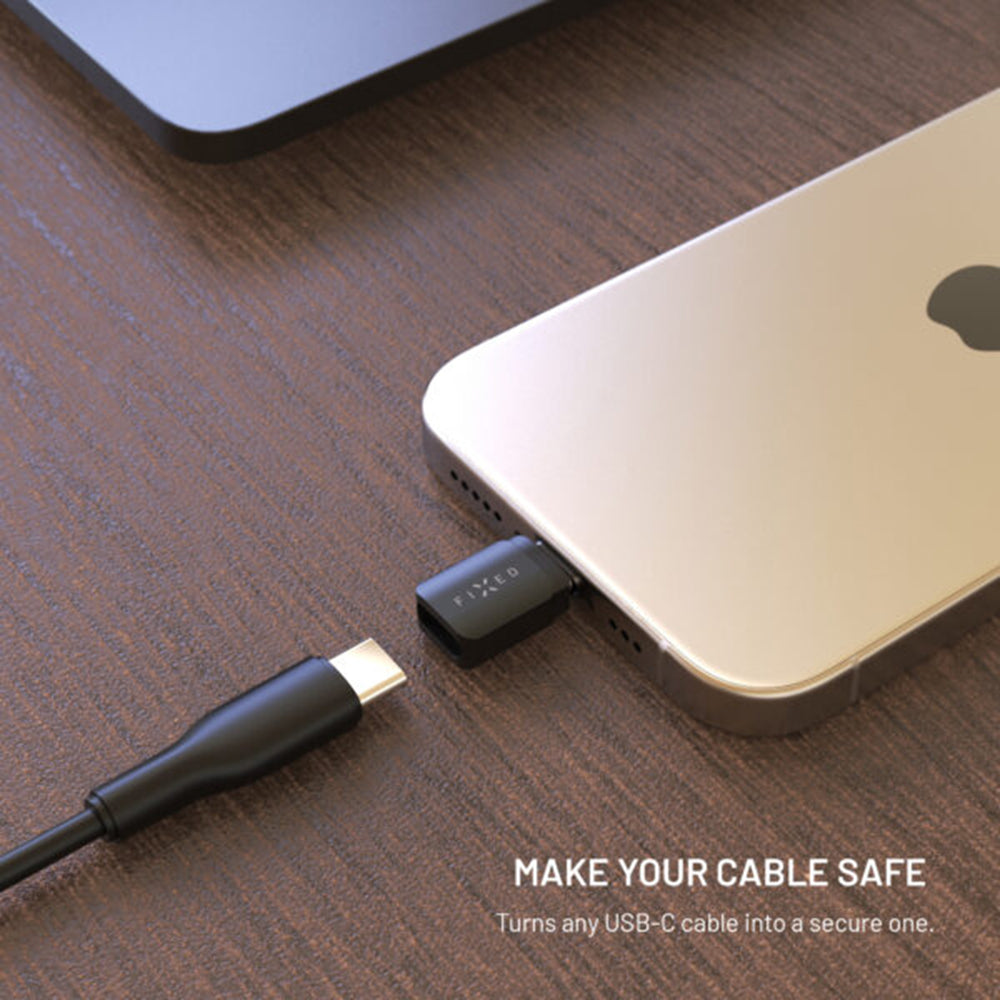 Adaptateur USB Blocage de Données Fixed, USB-A / USB-C, 2en1, Noir