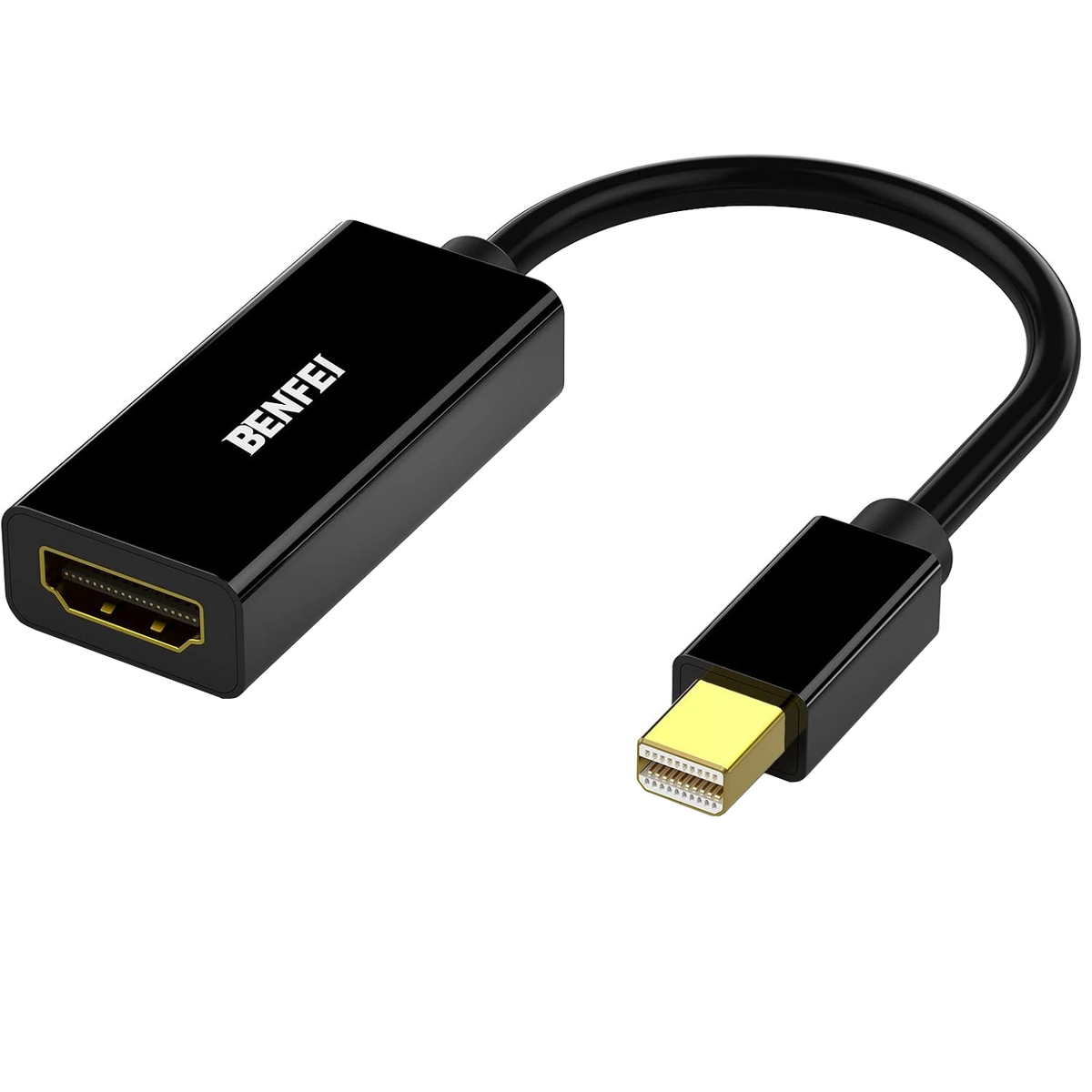 Benfei Video Adapter, MiniDisplayPort - HDMI, 1080P, Black