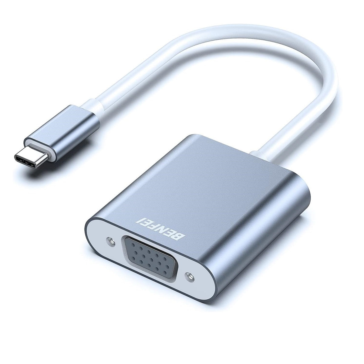 Benfei Videoadapter, USB-C - VGA, 1080P, Grau