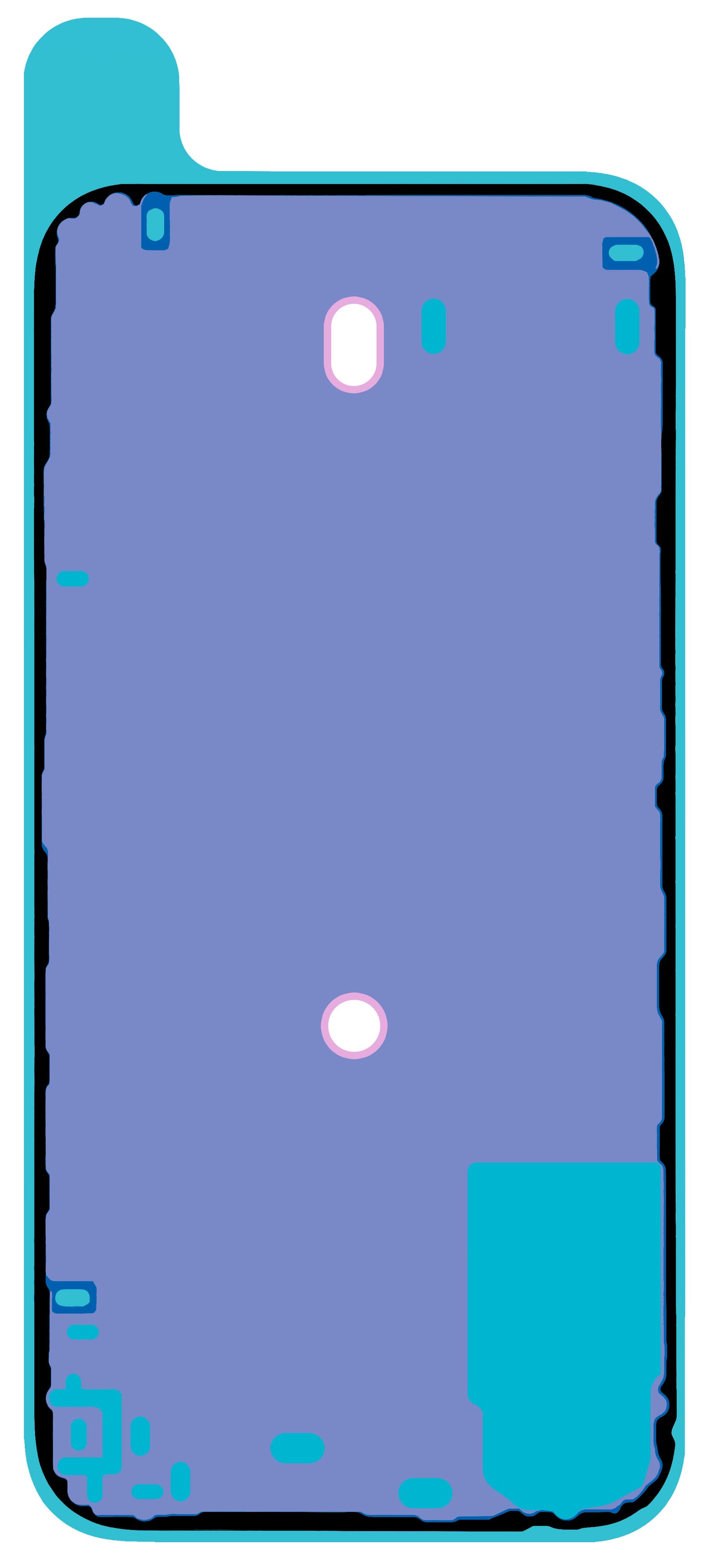 Adhésif Couvercle Batterie Apple iPhone 16 Plus, Service Pack 923-11070