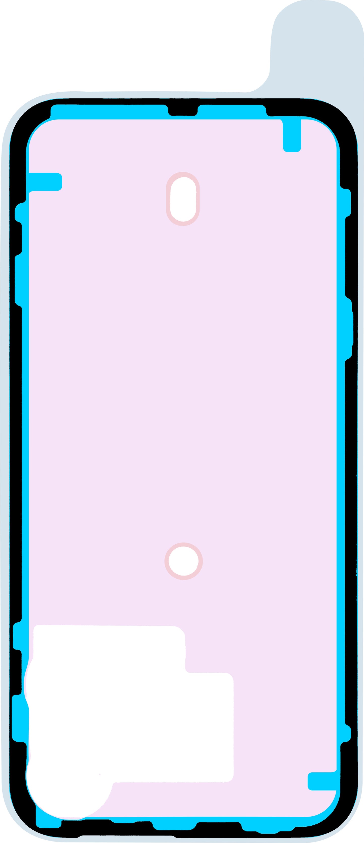 Adhésif Couvercle Batterie Apple iPhone 15 Pro Max, Service Pack 923-09191