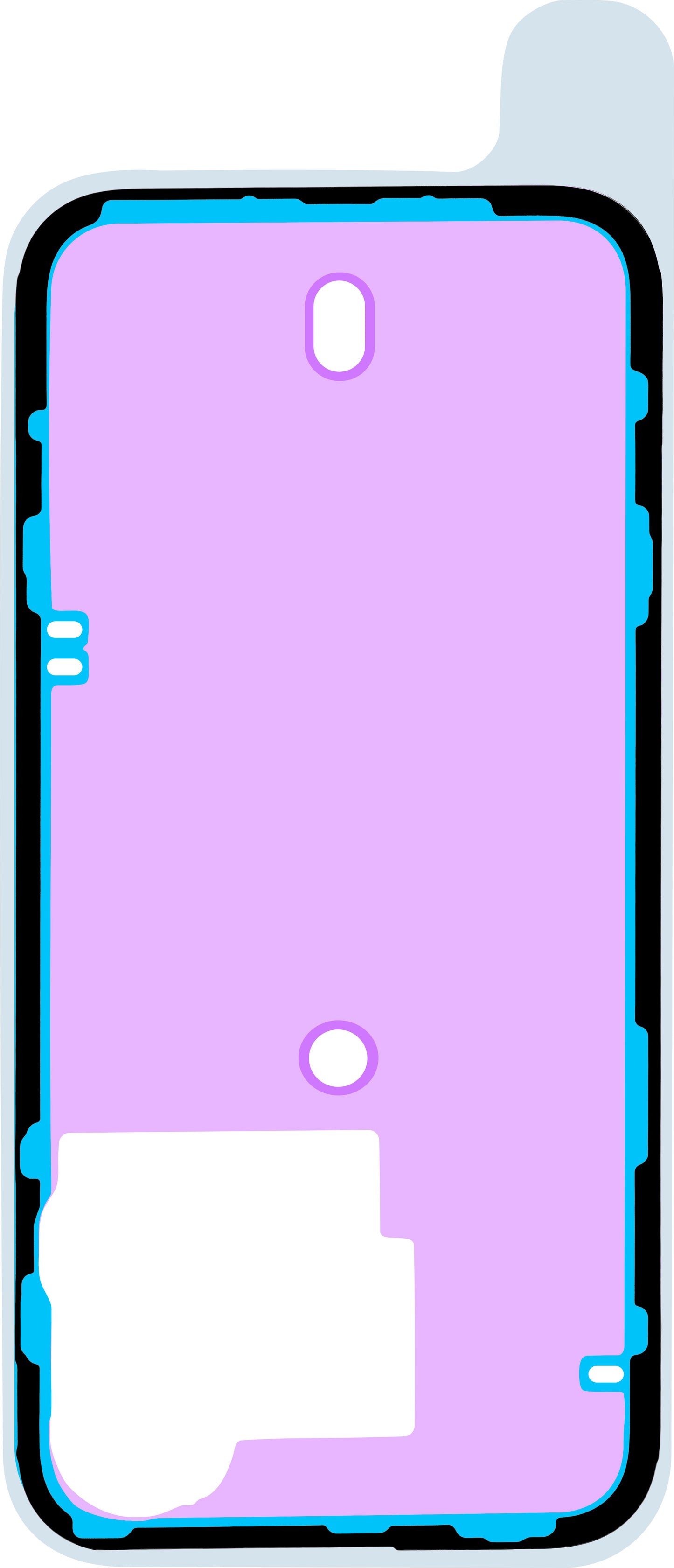 Klebstoff Batterieabdeckung Apple iPhone 15 Pro, Service Pack 923-09189