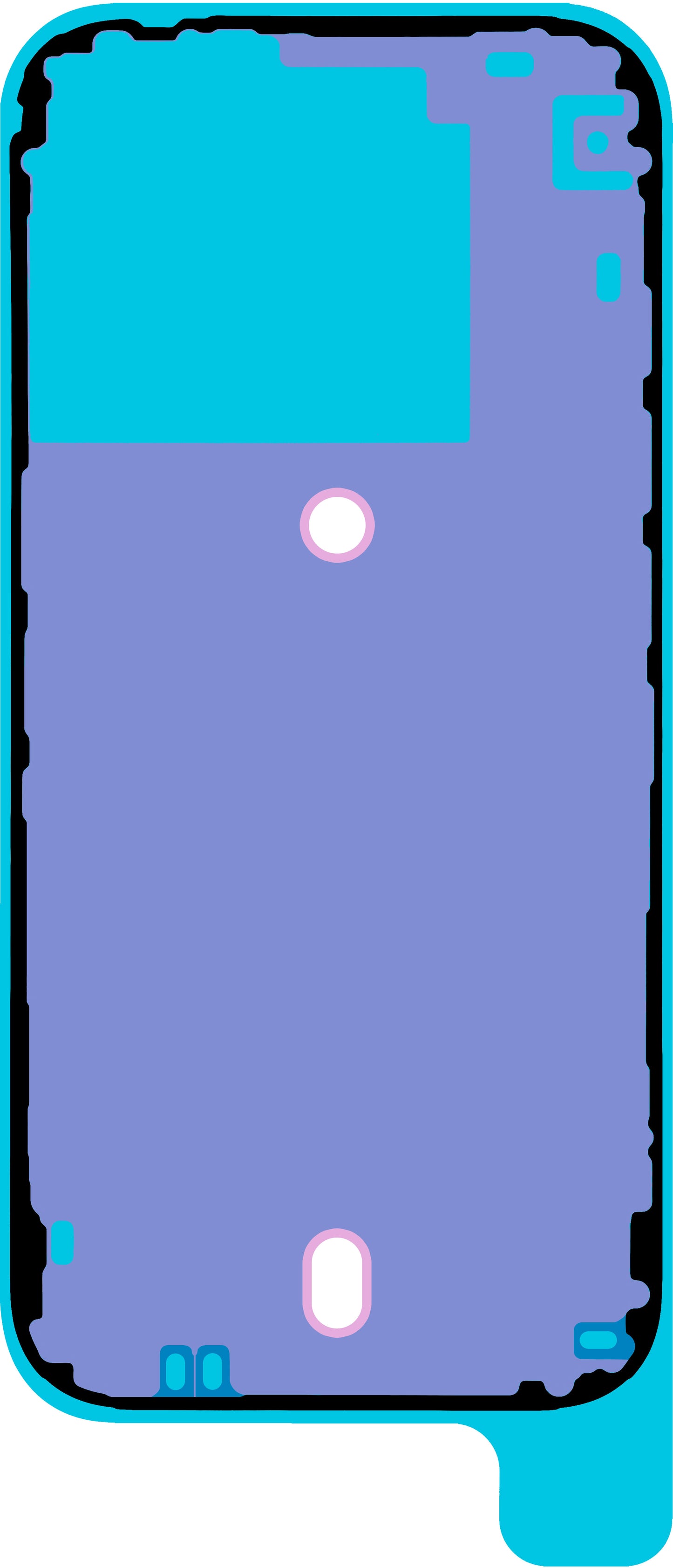 Klebstoff Batterieabdeckung Apple iPhone 16 Pro, Service Pack 923-11071