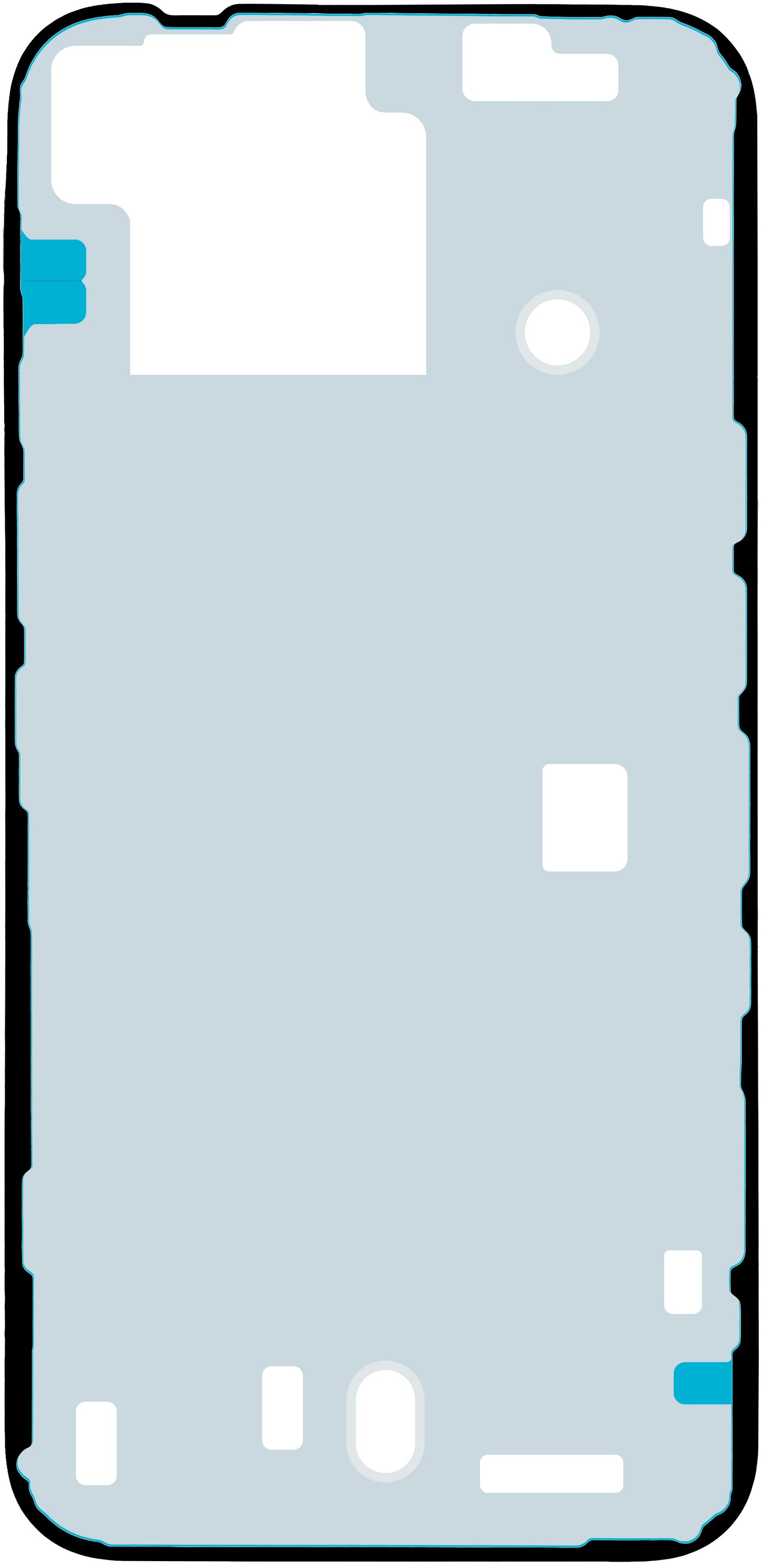 Adhésif Couvercle Batterie Apple iPhone 14, Service Pack 923-08091