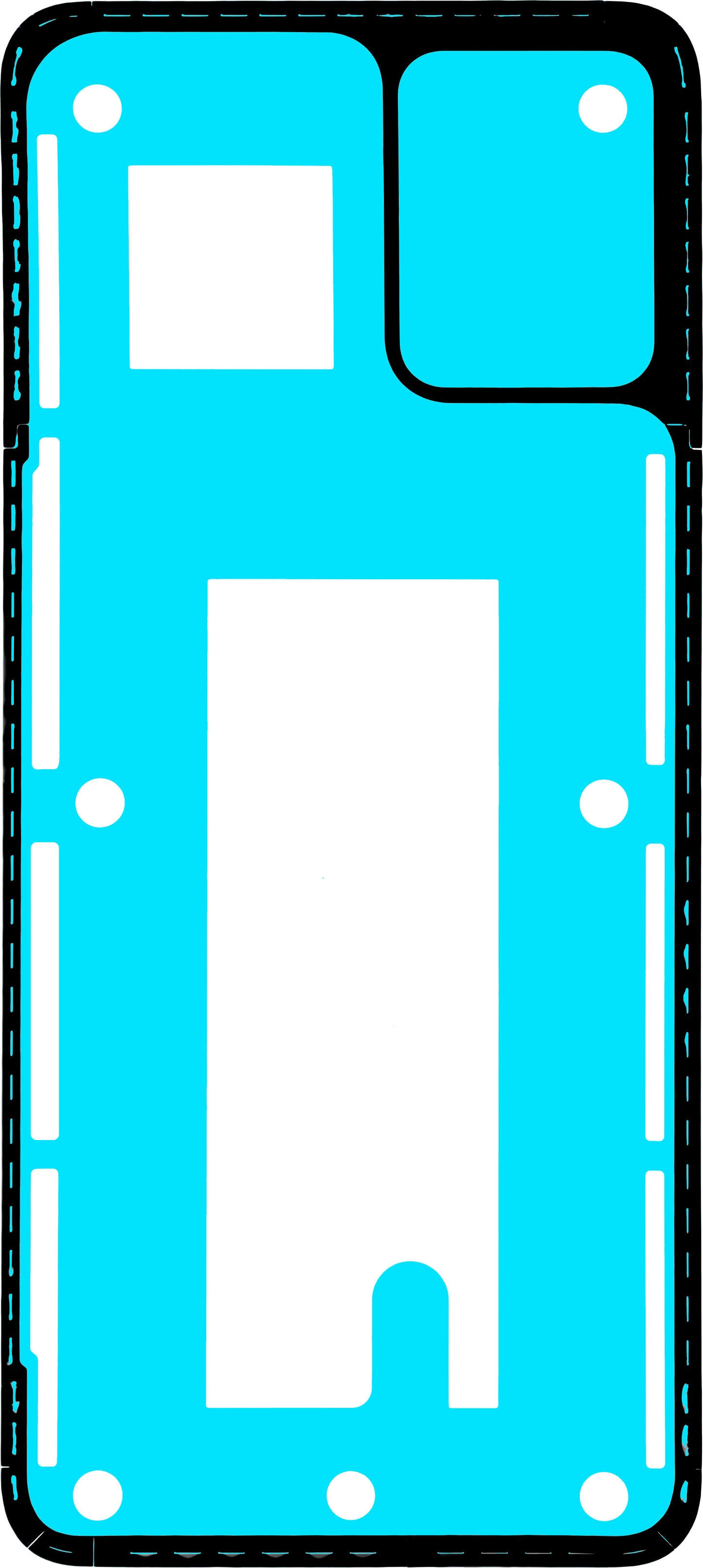 Adesivo Coperchio Batteria Motorola Moto E13, Service Pack 5D78C23203