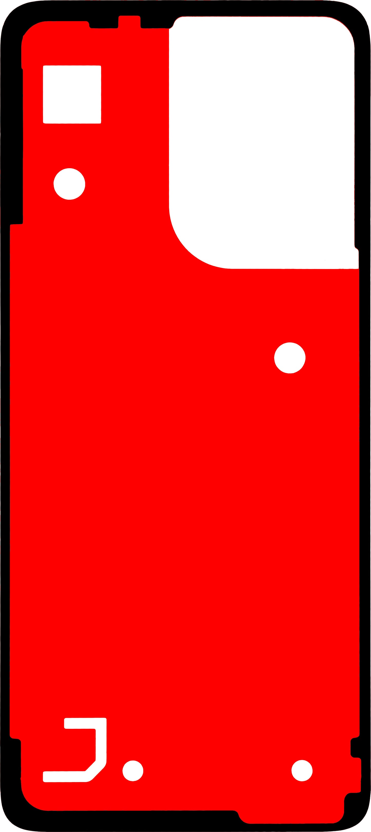 Adesivo Coperchio Batteria Motorola Moto G55, Materiale PU, Service Pack 5D78C28716