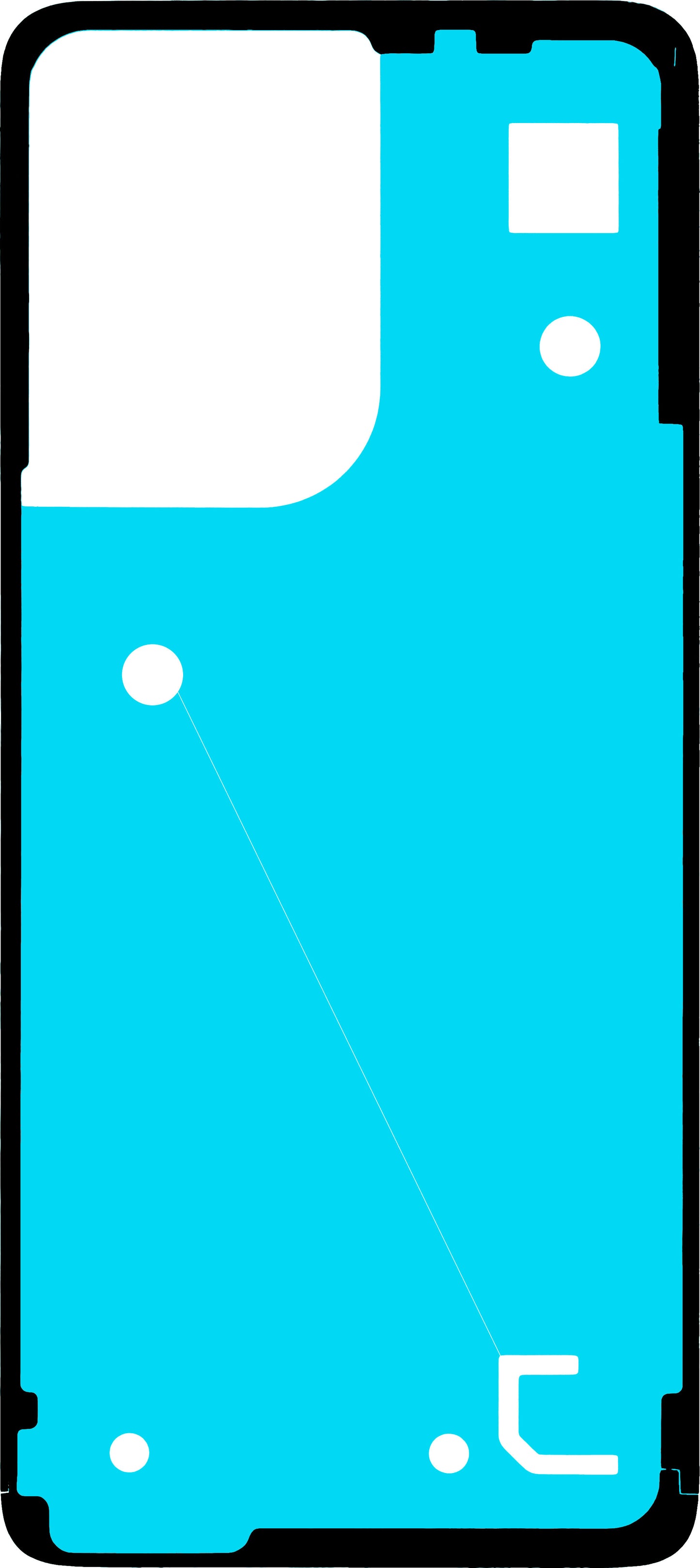 Adesivo Coperchio Batteria Motorola Moto G55, Materiale PMMA, Service Pack 5D78C28715