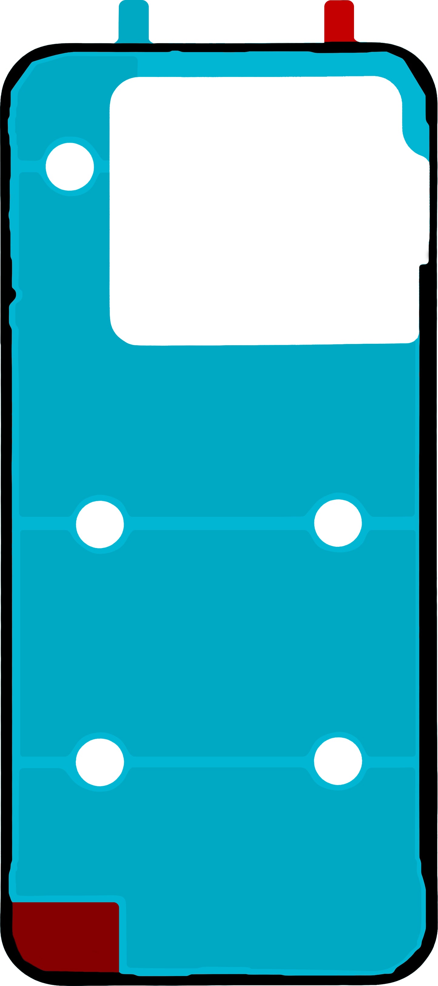 Adhésif Secondaire Couvercle Batterie Realme GT 8 Pro, Service Pack 612717000925