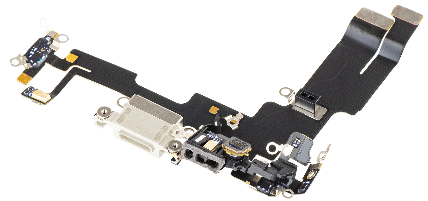 Kopfband mit Ladeanschluss - Apple iPhone 14 Mikrofon, Silber