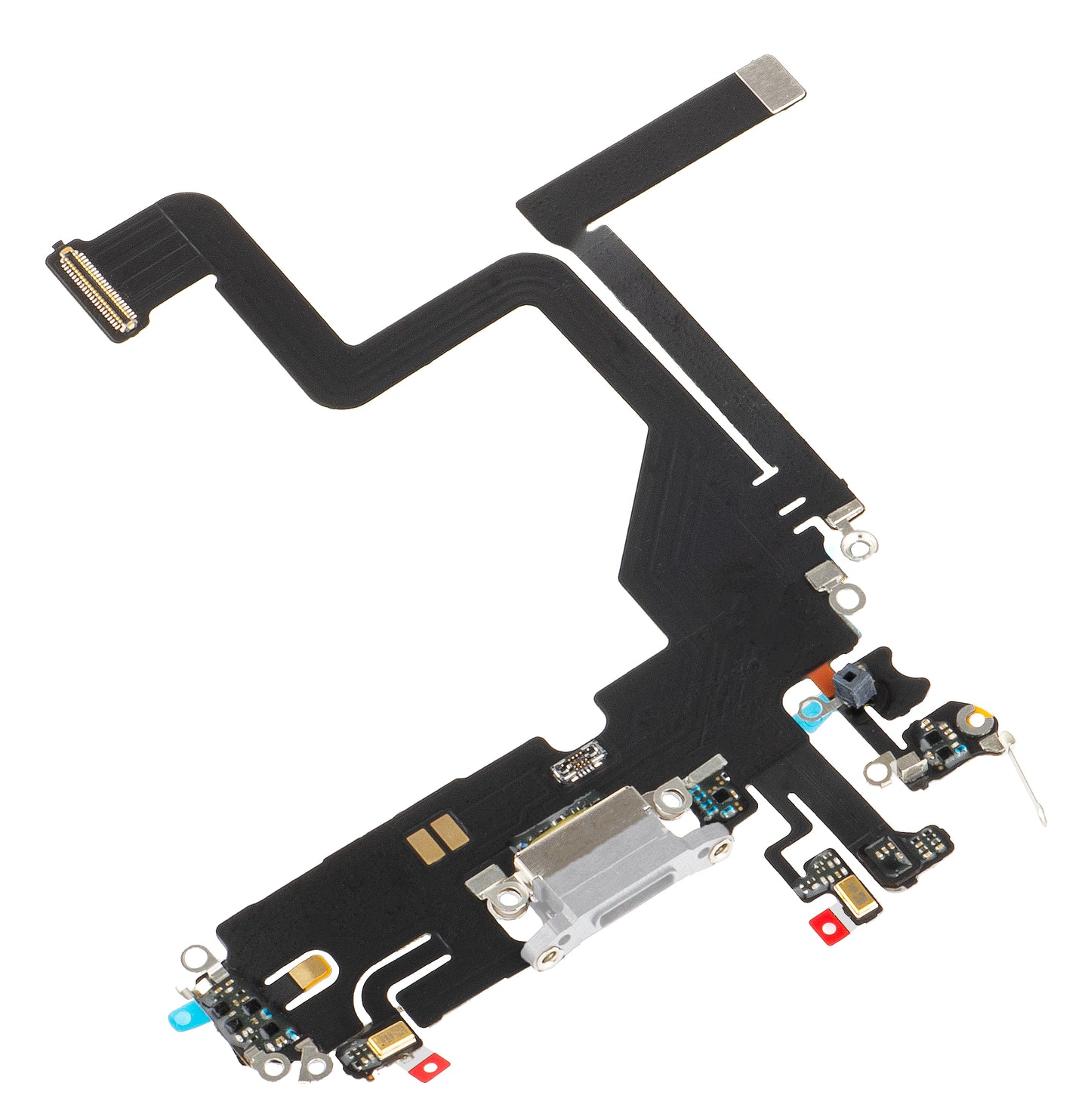 Kopfband mit Ladeanschluss - Apple iPhone 14 Pro Mikrofon, Silber