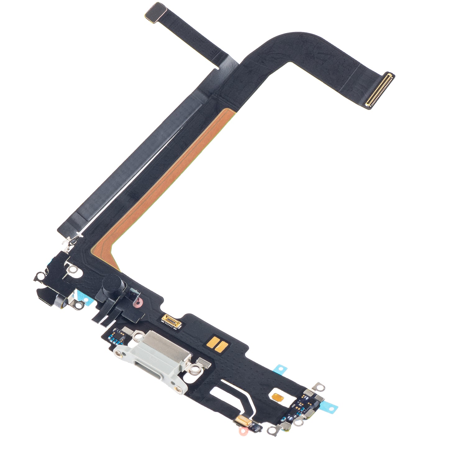 Kopfband mit Ladeanschluss - Apple iPhone 13 Pro Max Mikrofon, Silber