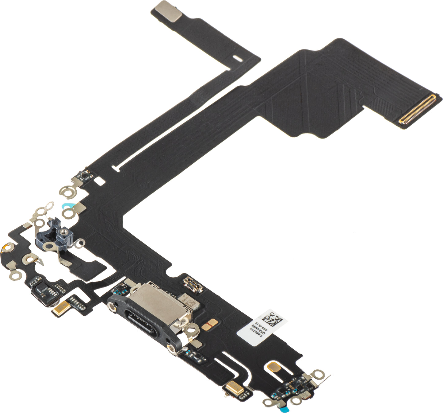 Nastro con Connettore di Ricarica - Microfono Apple iPhone 15 Pro Max, Nero