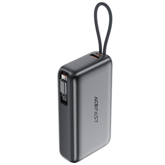 Externer Akku Acefast M34, 20000mAh, 45W, QC + PD, 1 x USB-A - 2 x USB-C, Grau