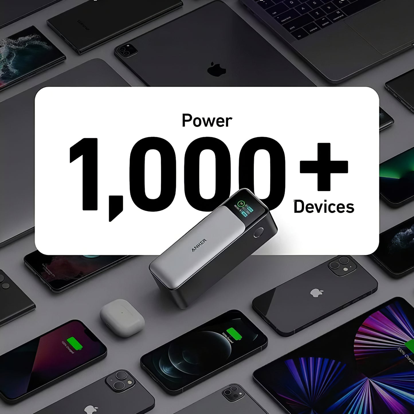 Batterie Externe Anker 737, 24000mAh, 140W, QC + PD, 1 x USB-A - 2 x USB-C, Noire A1289011