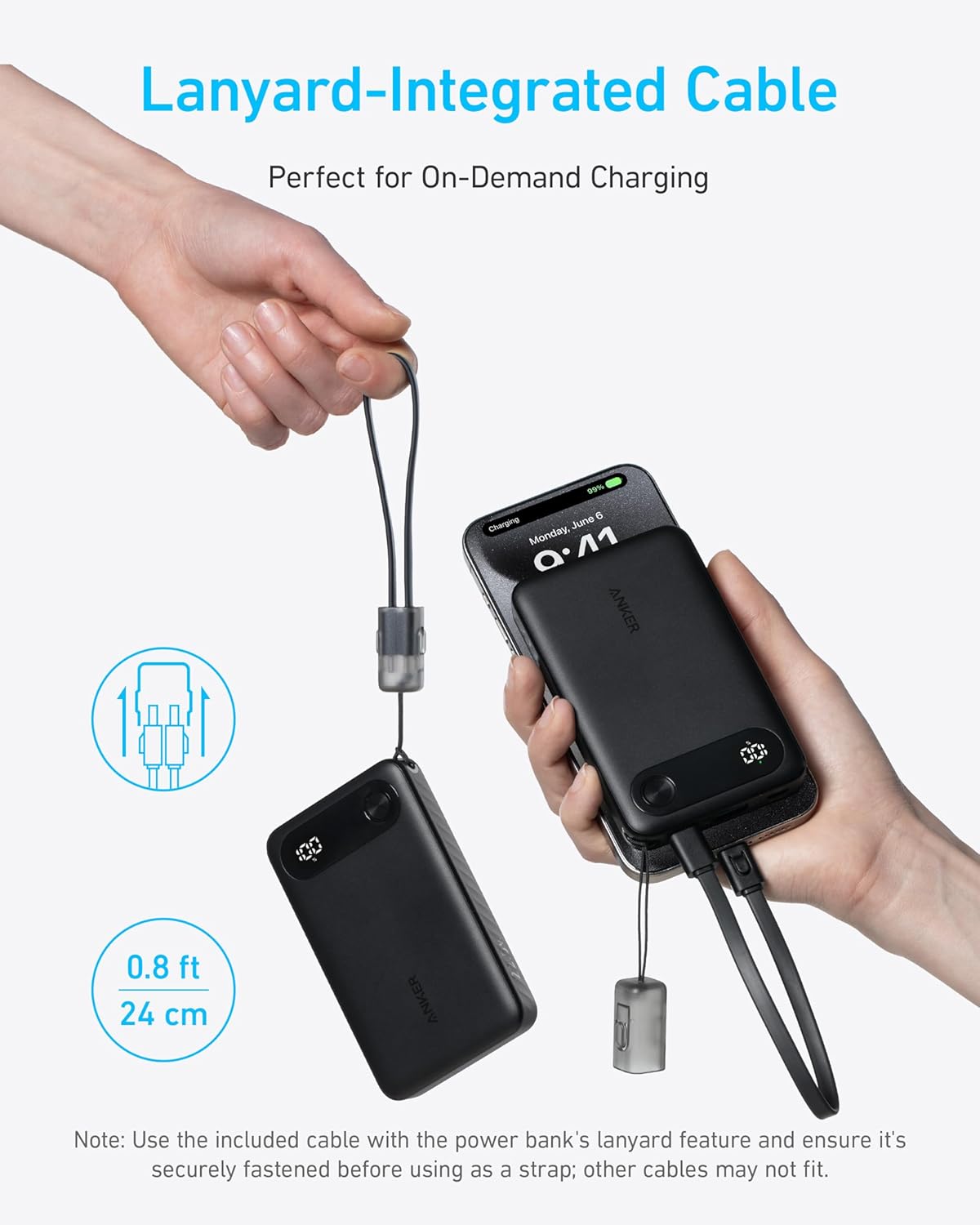 Anker PowerCore Externer Akku, 10000mAh, 22.5W, QC + PD, 1 x USB-A - 2 x USB-C, Schwarz A1257G11