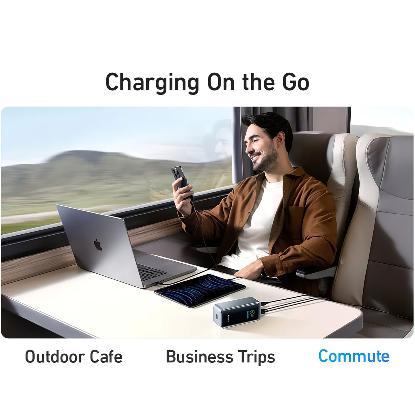 Anker Prime Batterie externe, 20000mAh, 200W, QC + PD, 1 x USB-A - 2 x USB-C, Noir A1336011