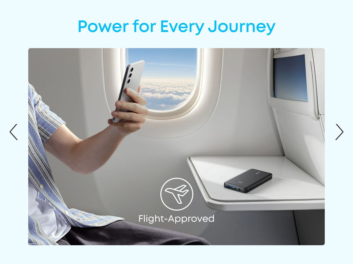 Batterie Externe Anker Zolo, 10000mAh, 22.5W, QC + PD, 1 x USB-A - 2 x USB-C, Blanche A110DH21