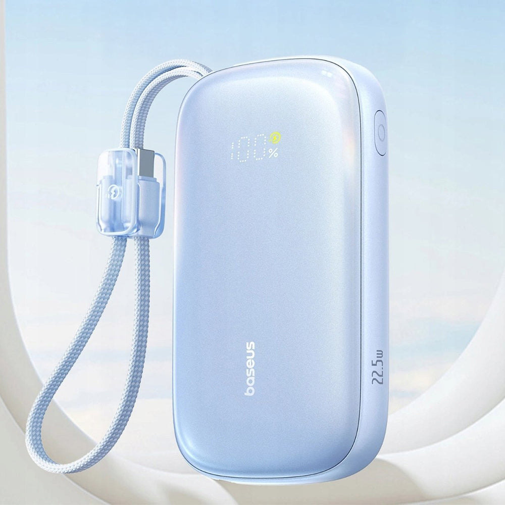 Batterie Externe Baseus EnerFill FC21 Qpow 3 Ultra, 10000mAh, 22.5W, QC + PD, 1 x USB-A - 1 x USB-C, Bleue E0027L03