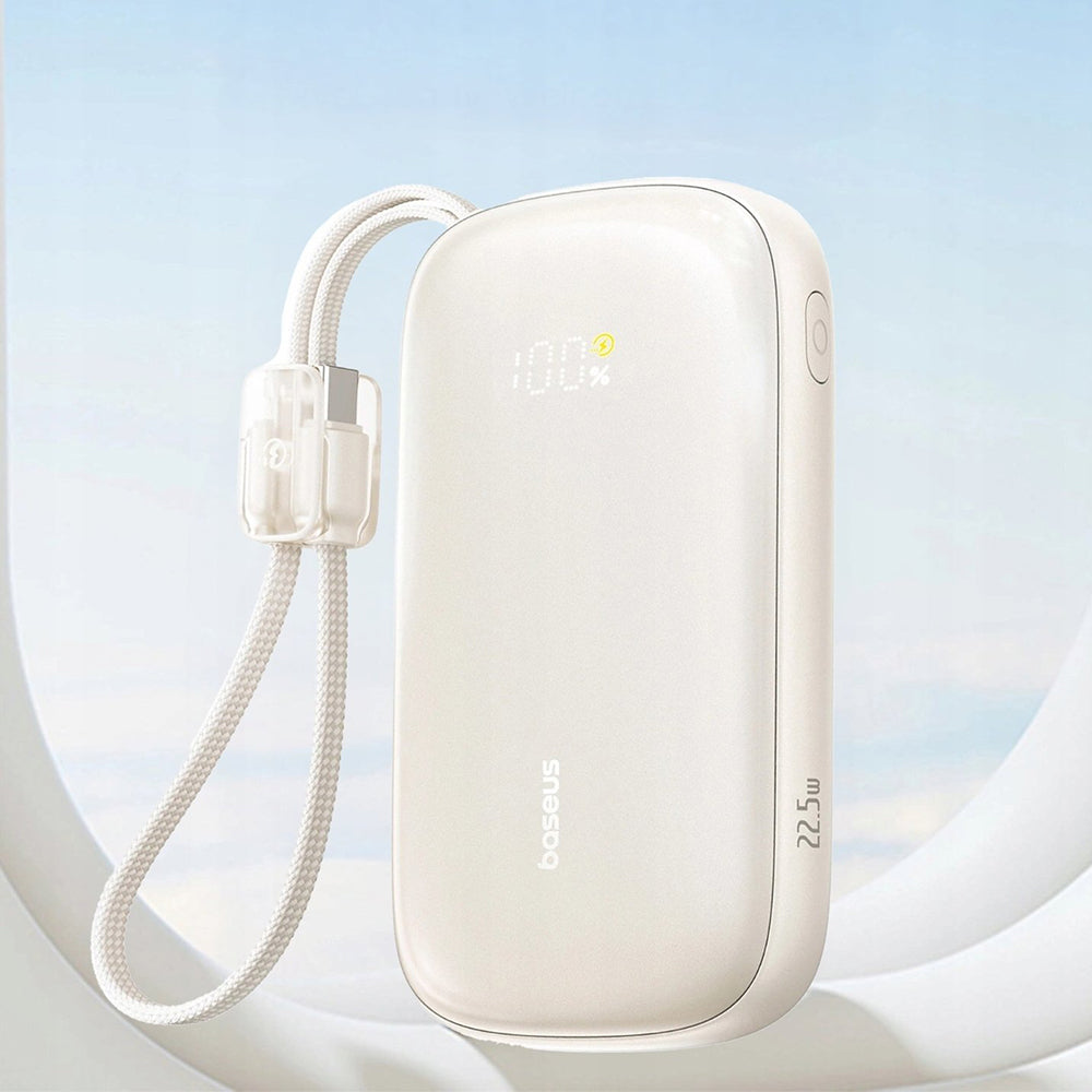 Batterie Externe Baseus EnerFill FC21 Qpow 3 Ultra, 10000mAh, 22.5W, QC + PD, 1 x USB-A - 1 x USB-C, Beige E0027L01