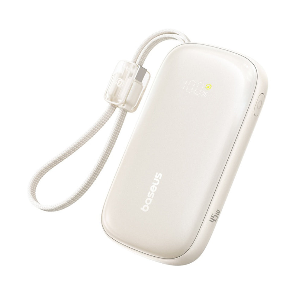 Batterie Externe Baseus EnerFill FC21 Qpow 3 Ultra, 10000mAh, 45W, QC + PD, 1 x USB-A - 1 x USB-C, Beige E0027Q01