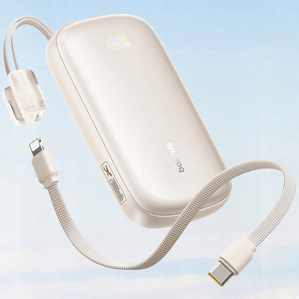 Batterie Externe Baseus EnerFill FC21 Qpow 3 Ultra, 10000mAh, 45W, QC + PD, 1 x USB-A - 1 x USB-C, Beige E0027Q01