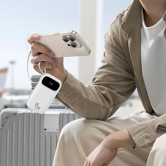 Baseus EnerFill FC31 Qpow 3 External Battery, 10000mAh, 45W, QC + PD, 1 x Lightning - 1 x USB-A - 2 x USB-C, Blue E0028C03